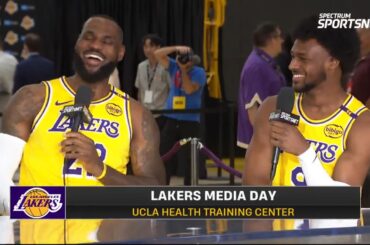 LeBron and Bronny James troll each other after going 1v1 at Lakers practice 😂