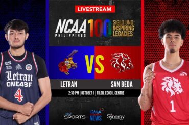 Letran vs San Beda (Men’s Basketball) | NCAA Season 100