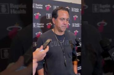 Erik Spoelstra at Miami Heat training camp Day 2