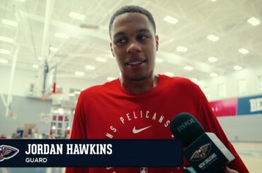 Jordan Hawkins on practice competition, 5-out offense | Pelicans Training Camp 2024