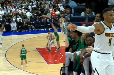 Celtics disrespect Russell Westbrook from 3 even in preseason and he makes them pay