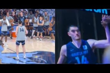 Zach Edey Hits The Dougie During Memphis Grizzlies Open Practice!!