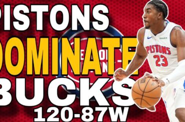 Detroit Pistons DOMINATE Bucks 120-87W Preseason Game 1 #reactions