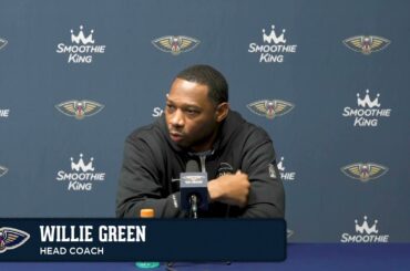 Willie Green pregame interview | Pelicans vs. Magic Preseason 10/7/2024