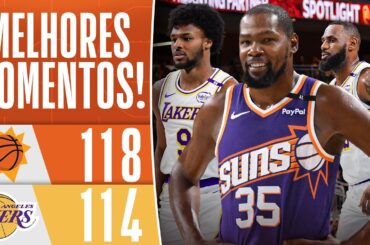 Suns vencem Lakers na 1ª VEZ DE LEBRON E BRONNY juntos na pré-temporada da NBA I MELHORES MOMENTOS