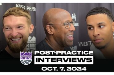 Domantas Sabonis, Keegan Murray & Coach Brown | Post-Practice Interviews Oct. 7, 2024