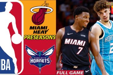 Miami Heat vs Charlotte Hornets Full Game Oct 8,2024 | NBA TODAY | NBA HIGHLIGHTS | NBA Preseason