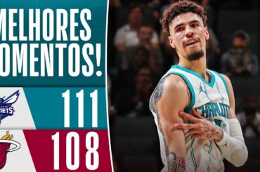 LaMelo ENCANTA com bolas de 3, e Hornets vencem Heat na pré-temporada da NBA I MELHORES MOMENTOS