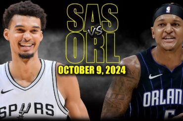 San Antonio Spurs vs Orlando Magic Full Game Highlights - October 9, 2024 | 2024 NBA Pre Season