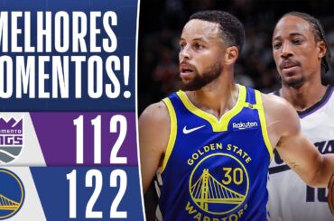 CURRY joga bem, e Warriors vencem Kings de DEROZAN na pré-temporada da NBA | MELHORES MOMENTOS