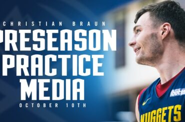 Christian Braun Post Practice Media 🎙 | Denver Nuggets Preseason