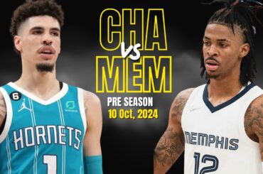 Memphis Grizzlies vs Charlotte Hornets Full Game Highlights | 10 OCT, 2024 | NBA PRE SEASON | 2K