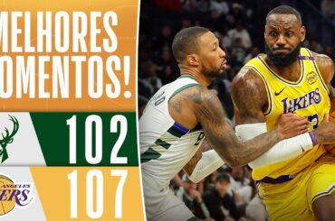 LeBron e Davis lideram Lakers em vitória sobre os Bucks na pré-temporada da NBA | MELHORES MOMENTOS