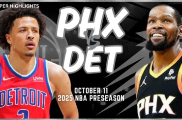 Phoenix Suns vs Detroit Pistons Full Game Highlights | Oct 11 | 2024-25 NBA Preseason