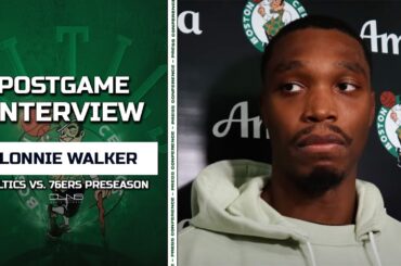 Lonnie Walker REACTS to First Points as a Boston Celtic | Celtics vs. 76ers Preseason