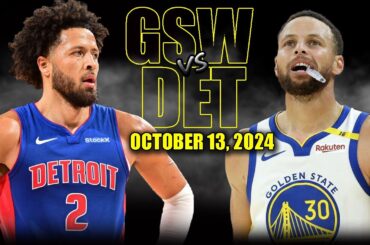 Golden State Warriors vs Detroit Pistons Full Game Highlights - October 13  | 2024-25 NBA Pre Season