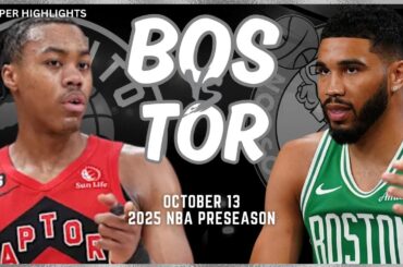 Boston Celtics vs Toronto Raptors Full Game Highlights | Oct 13 | 2024-25 NBA Preseason