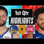 Golden State Warriors vs. Detroit Pistons Full Highlights 1st QTR | Oct 13 | 2024 NBA Highlights