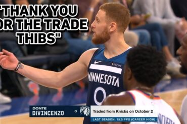 Donte DiVincenzo trash talking Knicks bench in first game back since trade 😳