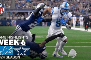 Detroit Lions vs. Dallas Cowboys | 2024 Week 6 Game Highlights