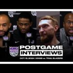 De’Aaron Fox, Domantas Sabonis, Jordan McLaughlin & Coach Brown | Postgame Interviews 10.13.24