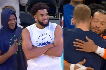 Anthony Edwards shows love to Karl Anthony Towns before first matchup since trade