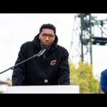 Donovan Mitchell Speaks at Groundbreaking