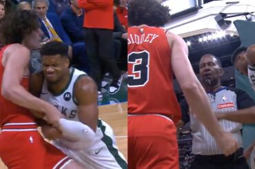 Giannis Antetokounmpo shoves Josh Giddey after foul and gets tech 😳