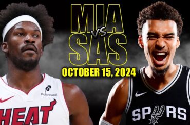 Miami Heat vs San Antonio Spurs Full Game Highlights - October 15, 2024 | NBA Pre Season