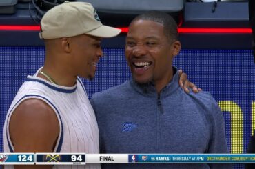 Russell Westbrook shares a moment with the OKC Thunder ❤️