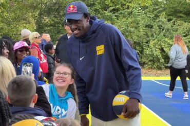 Indiana Pacers players visit Frederick Douglass Park for announcement, play with fans in community