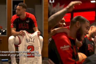 Chicago Bulls special locker room moment after Lonzo Ball's first game back in 2 years 🥹