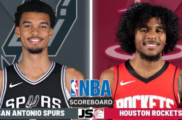 San Antonio Spurs vs Houston Rockets | NBA Live Play By Play Scoreboard 2024