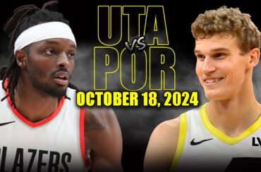 Portland Trail Blazers vs Utah Jazz Full Game Highlights - October 18, 2024 | 2024-25 NBA Pre Season