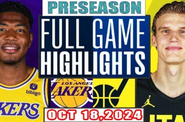 Los Angeles Lakers Vs Orlando Magic FULL GAME Highlights Oct 18,2024 NBA Preseason