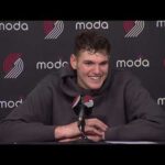 Donovan Clingan Postgame Interview | Portland Trail Blazers 124, Utah Jazz 86