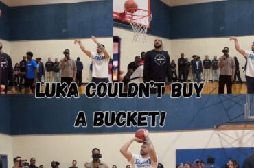 Luka Doncic COULDN’T BUY A BUCKET! OFF day in the office? No just smaller ball and hoop!