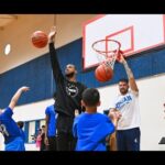 Luka Doncic and Dallas Mavericks Teammates at Jr. NBA Clinic in West Dallas