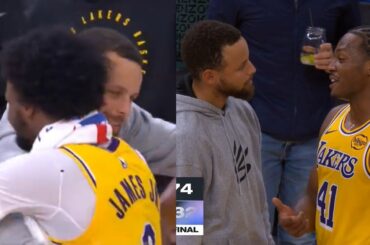 Steph Curry shows love to Bronny James and Quincy Olivari and gives them advice