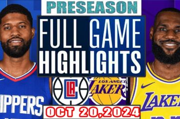 Los Angeles Lakers Vs Los Angeles Clippers FULL GAME Highlights Oct 20,2024 NBA Preseason