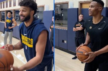 Jamal Murray and Russell Westbrook Three Point Contest After Practice!!