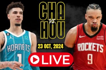 🔴LIVE : Charlotte Hornets Vs Houston Rockets Full Game | NBA Live | Oct 23, 2024 | 2K