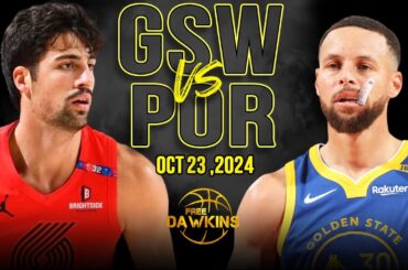 Golden State Warriors vs Portland Trail Blazers Full Game Highlights | Oct 23, 2024 | FreeDawkins