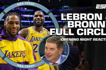 REACTION to LeBron & Bronny playing TOGETHER on Opening Night 🙌 'FULL CIRCLE' - Windy | NBA Today