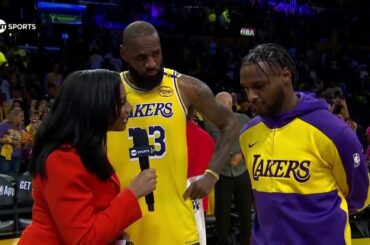 LeBron & Bronny James conduct their first post-game interview together 🫶 | NBA on ESPN