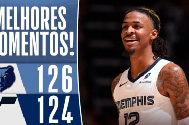 Ja Morant faz DUPLO-DUPLO em sua volta à NBA, e Grizzlies vencem o Jazz | MELHORES MOMENTOS