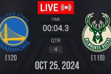 NBA LIVE! Milwaukee Bucks vs Golden State Warriors I  October 25 2024 I Warriors vs Bucks 2K25