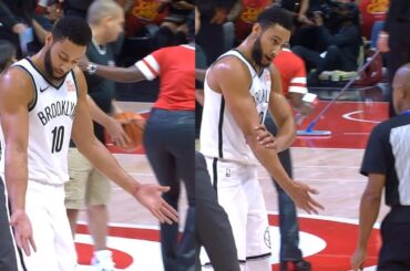 Ben Simmons shows cuts on his arms to the ref to prove he was fouled 😂