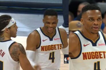 Russell Westbrook gets standing ovation in Nuggets debut then airballs first 3