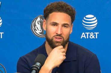 Klay Thompson reacts to his RECORD for Most Threes in a Mavs DEBUT, Full Postgame Interview